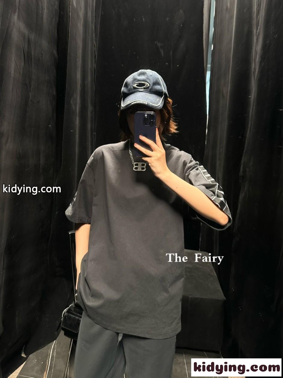 オーバーサイズ ユニセックス バレンシアガ Tシャツ コピー 半袖Tシャツ-4
