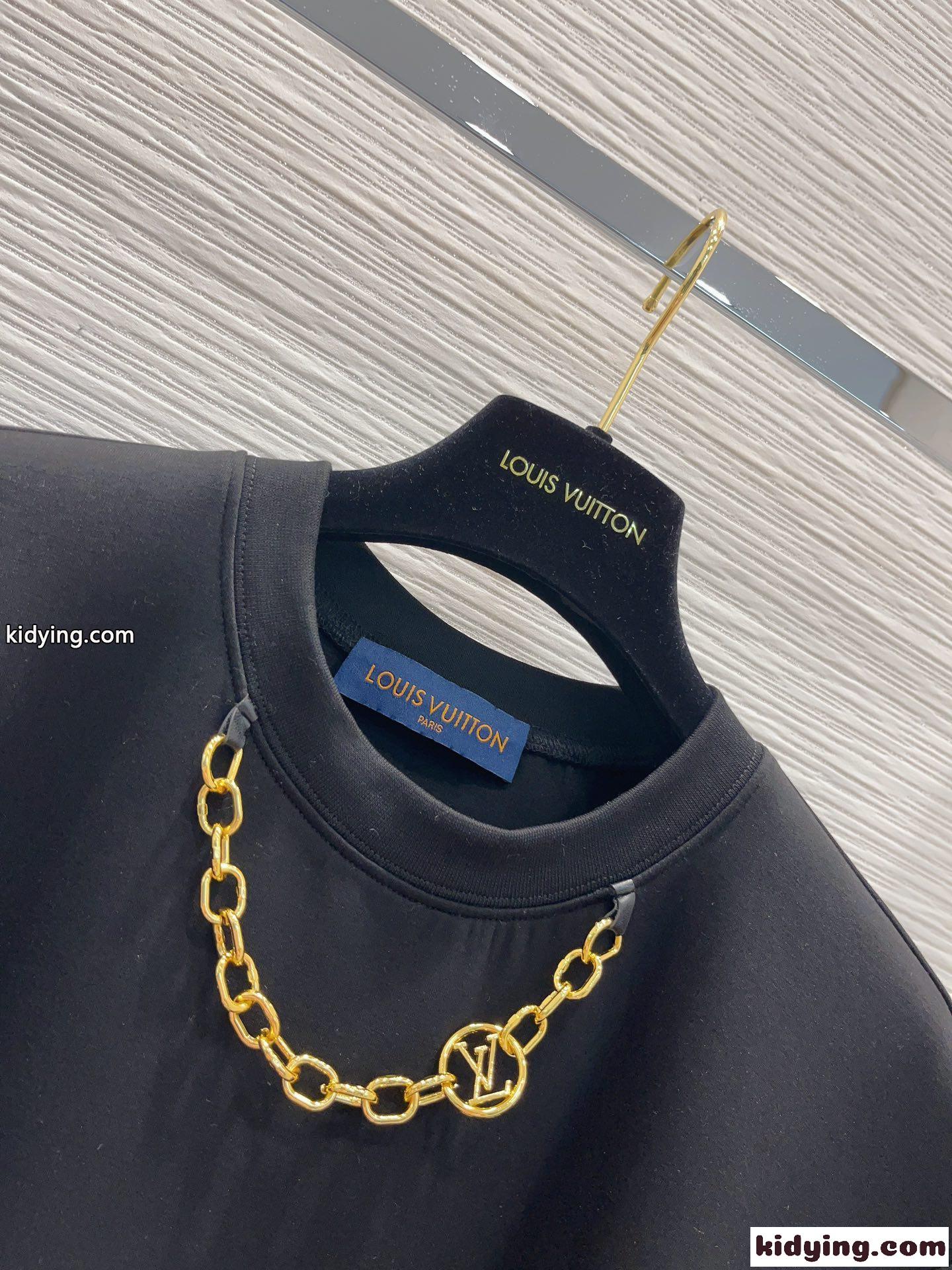 ジャイアントスナップボタンTシャツドレス ルイヴィトン ワンピース コピー レディース-4