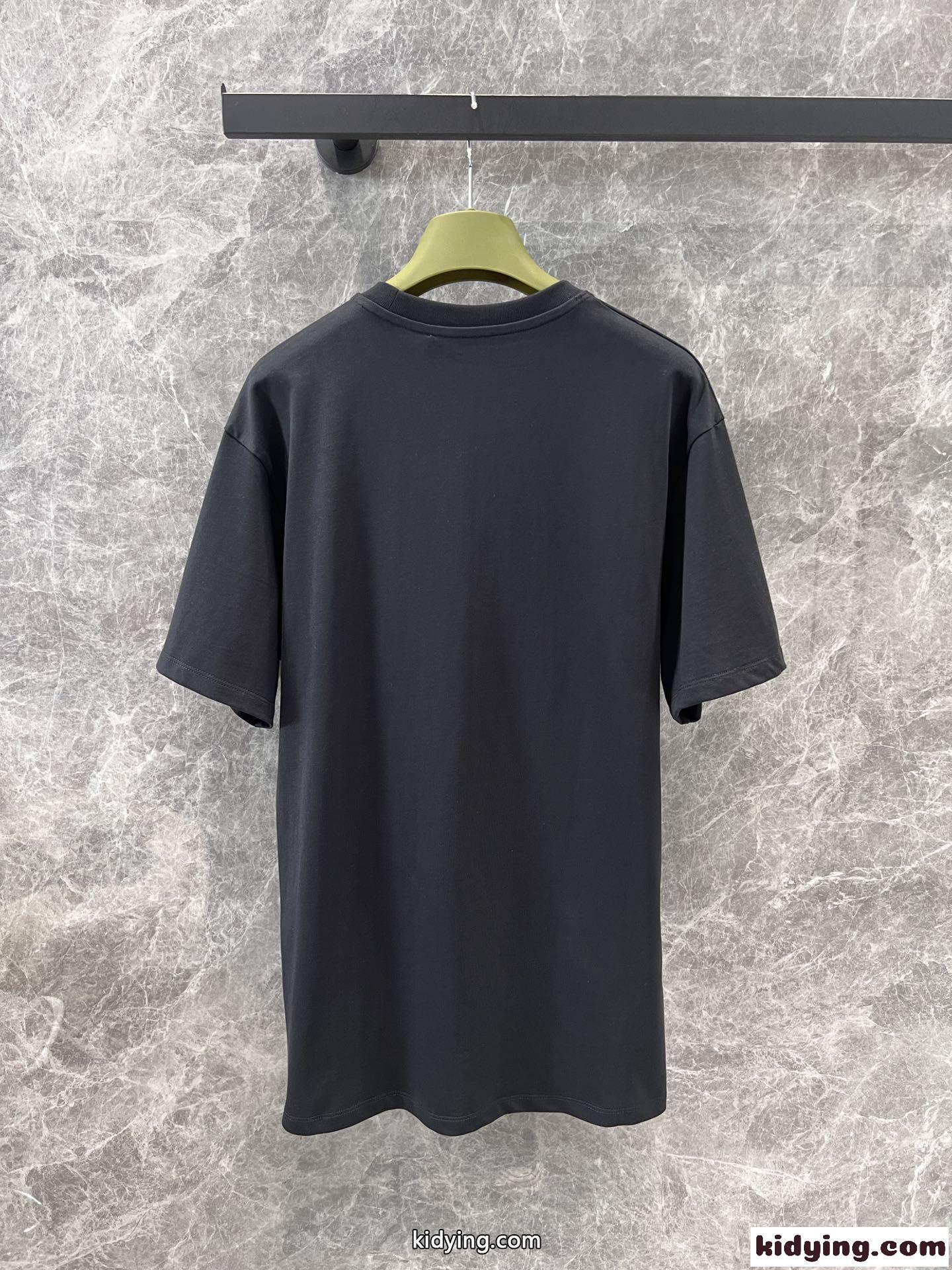 カジュアル ゆったり コットン 半袖Tシャツ グッチ Tシャツ コピー ブラック-1