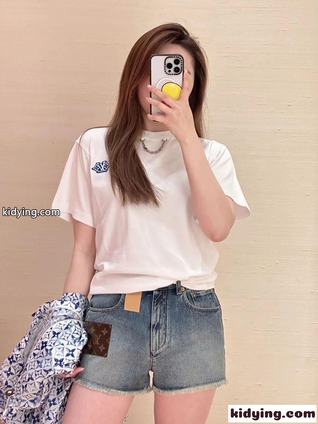 LV バイ・ザ・プール LVパッチTシャツ ルイヴィトン Tシャツ コピー 半袖 コットン-3