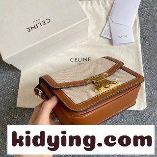 セリーヌ バッグ アンティークコピー セリーヌ・凱旋門トランペット白綿布 カスタマイズ版 木綿に牛革を合わせる-2