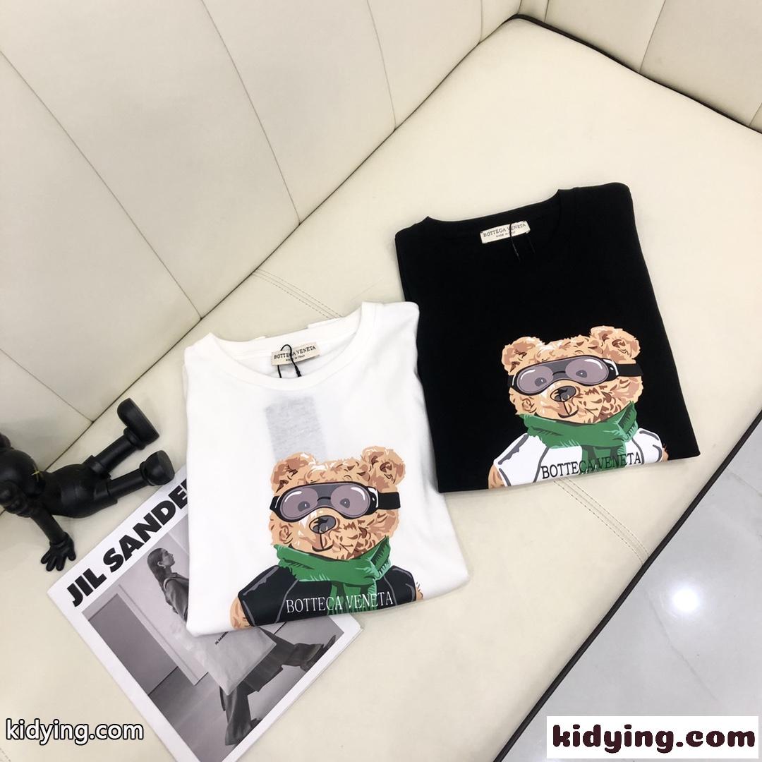 レディース カジュアル トップス 可愛い プリント ゆったり 体型カバー ボッテガヴェネタ tシャツ コピー 半袖-4