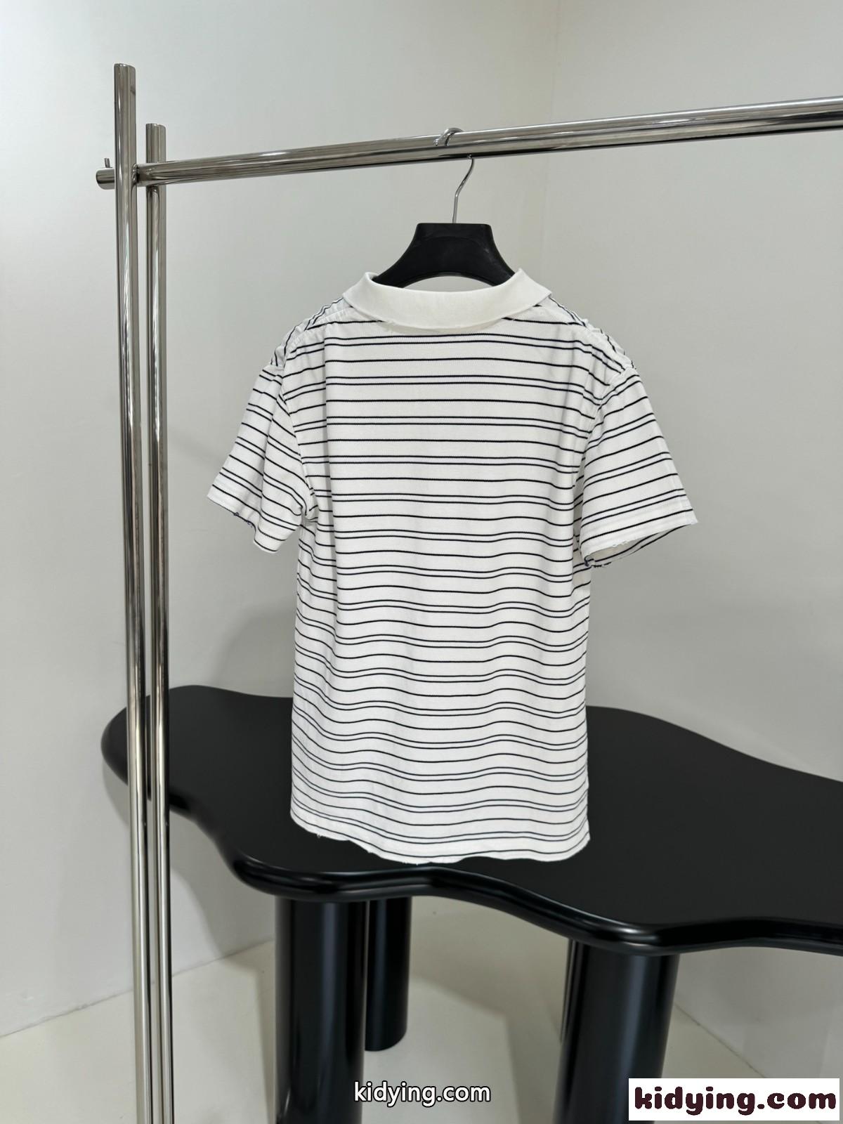 ユニセックス ローレル コットン ピケ ポロシャツ バレンシアガ Tシャツ コピー ホワイト-1