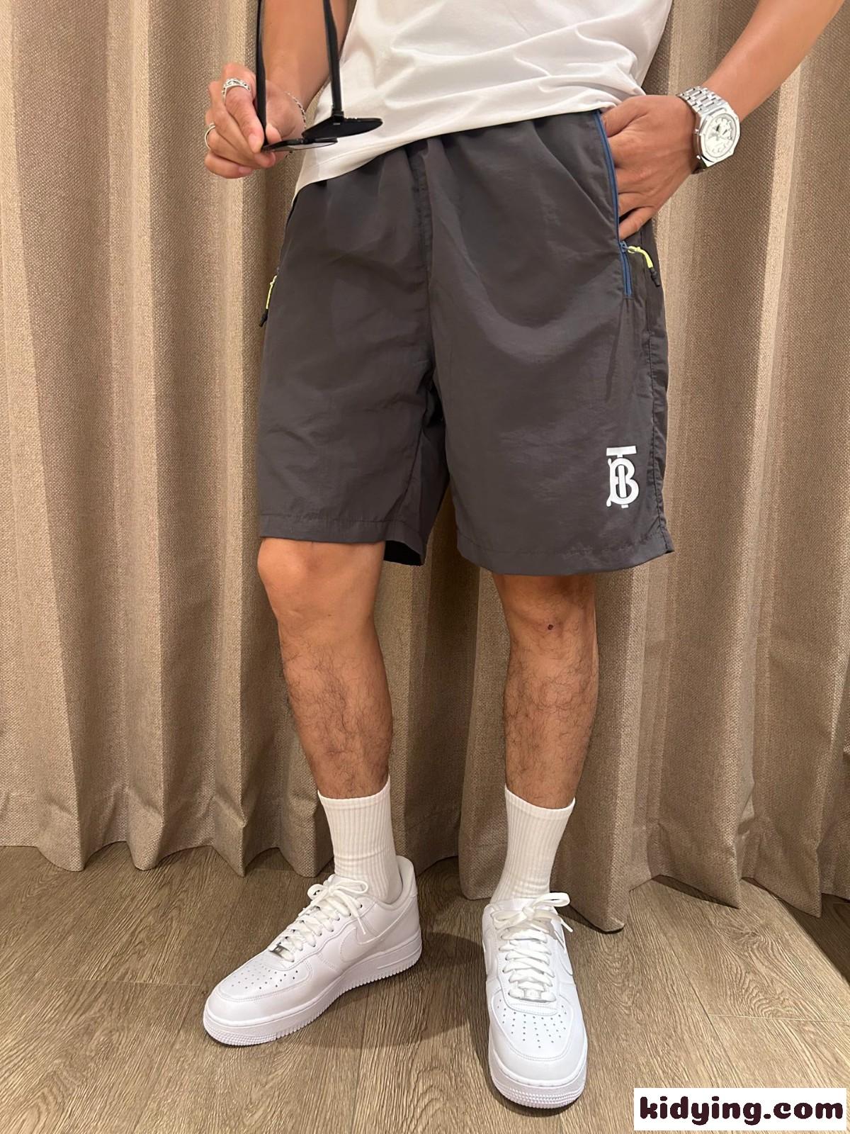 カジュアル リラックス ショートパンツ バーバリー パンツ コピー グレー-3