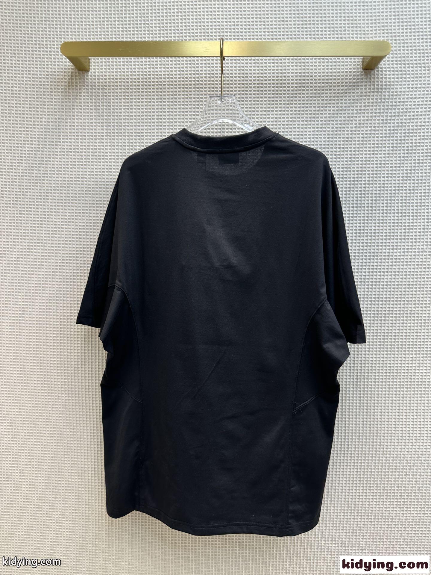 ユニセックス バーバリー Tシャツ コピー ソーン＆ロゴプリント コットン オーバーサイズTシャツ-5