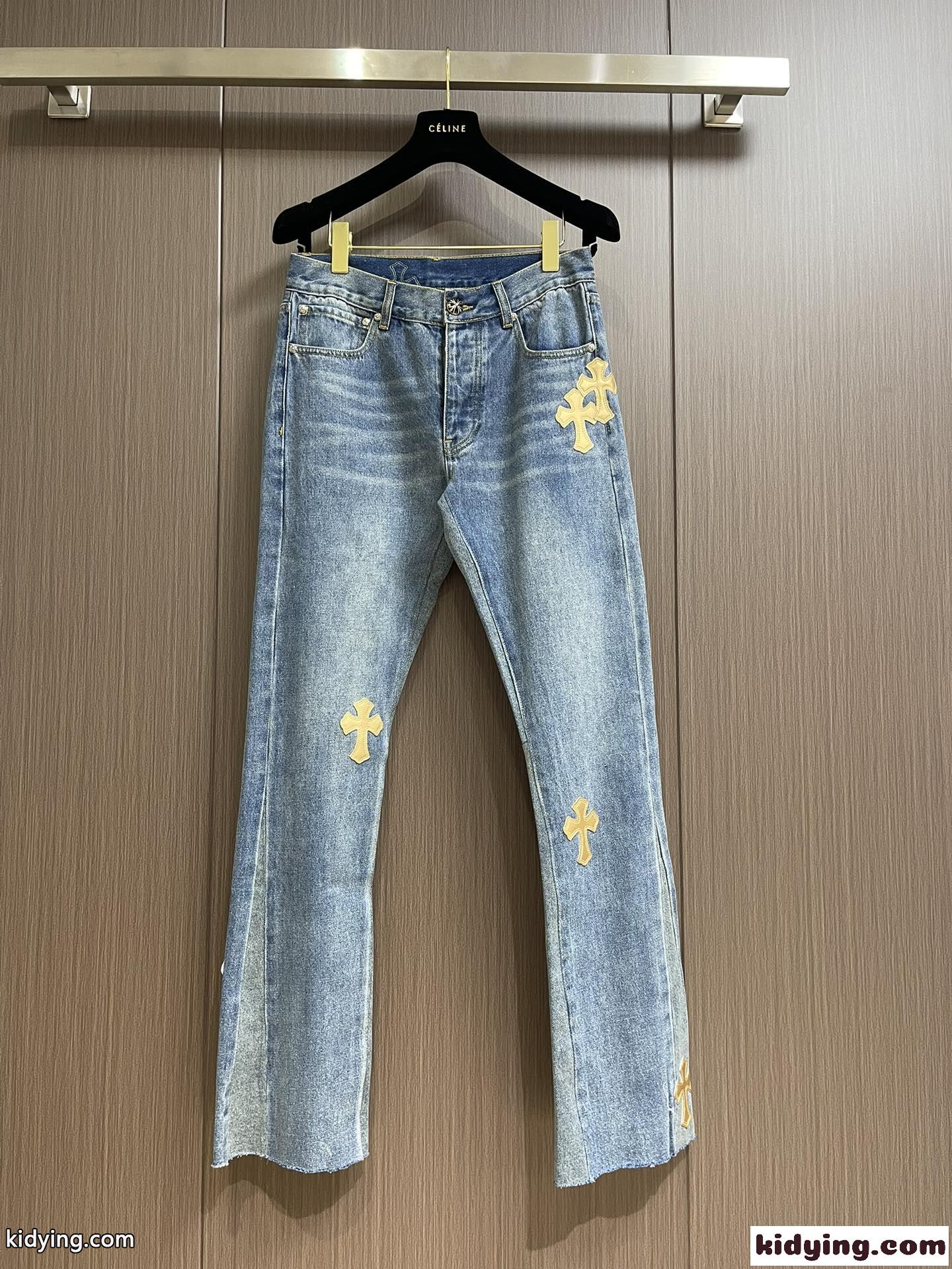クラシック おしゃれ ストレッチ デニムパンツ クロムハーツ ジーンズ  コピー-0