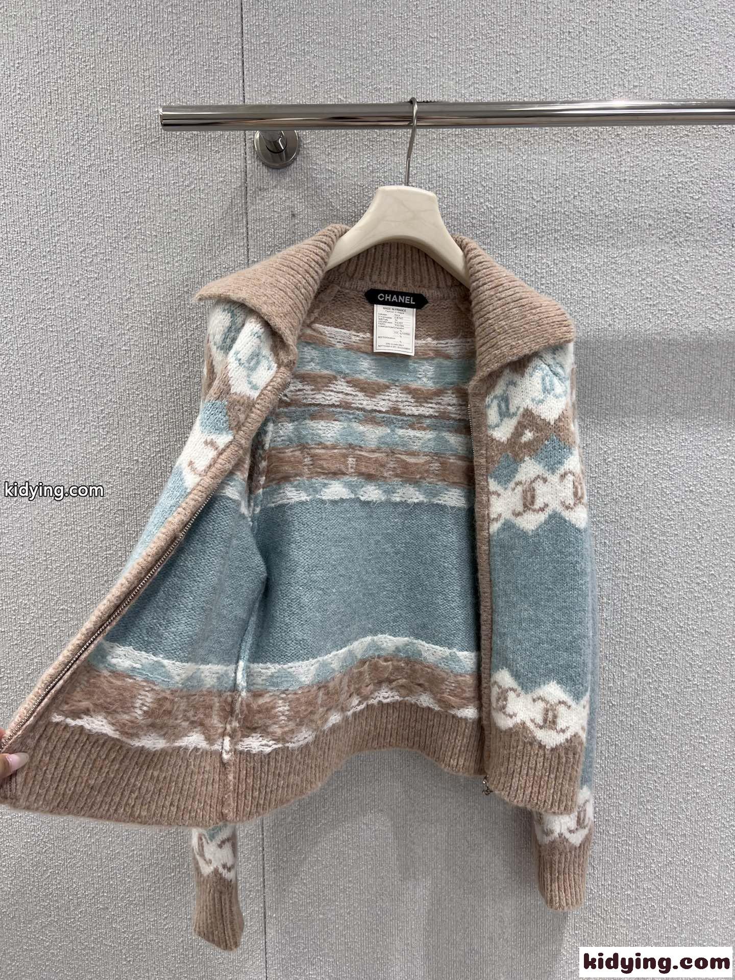 秋冬 CCロゴ ジップアップ カーディガン シャネル ニット コピー カシミヤ-0