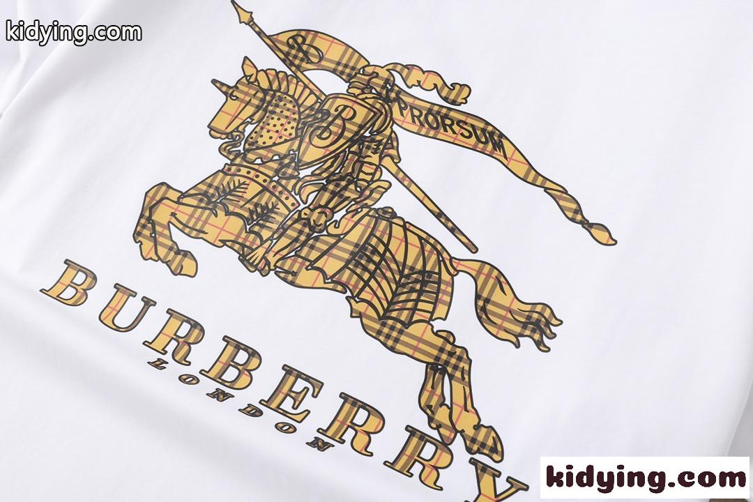 大きいサイズ ロゴプリント 快適 Tシャツ バーバリー 半袖Tシャツ コピー ベーシック クルーネック-4