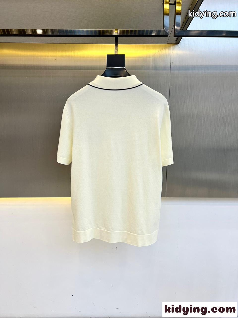 洗練された 上品 メンズ 春夏 ニットポロ グッチ ニット 偽物 ベージュ-1
