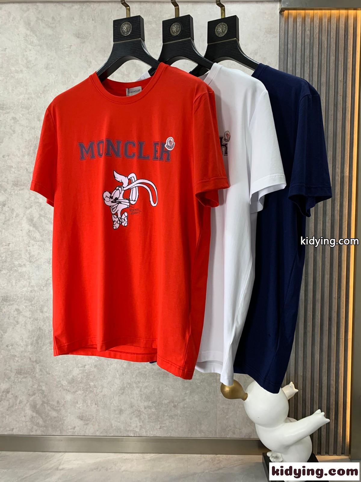 モンクレール Tシャツ コピー カジュアル プリント クルーネック 半袖 トップス-4
