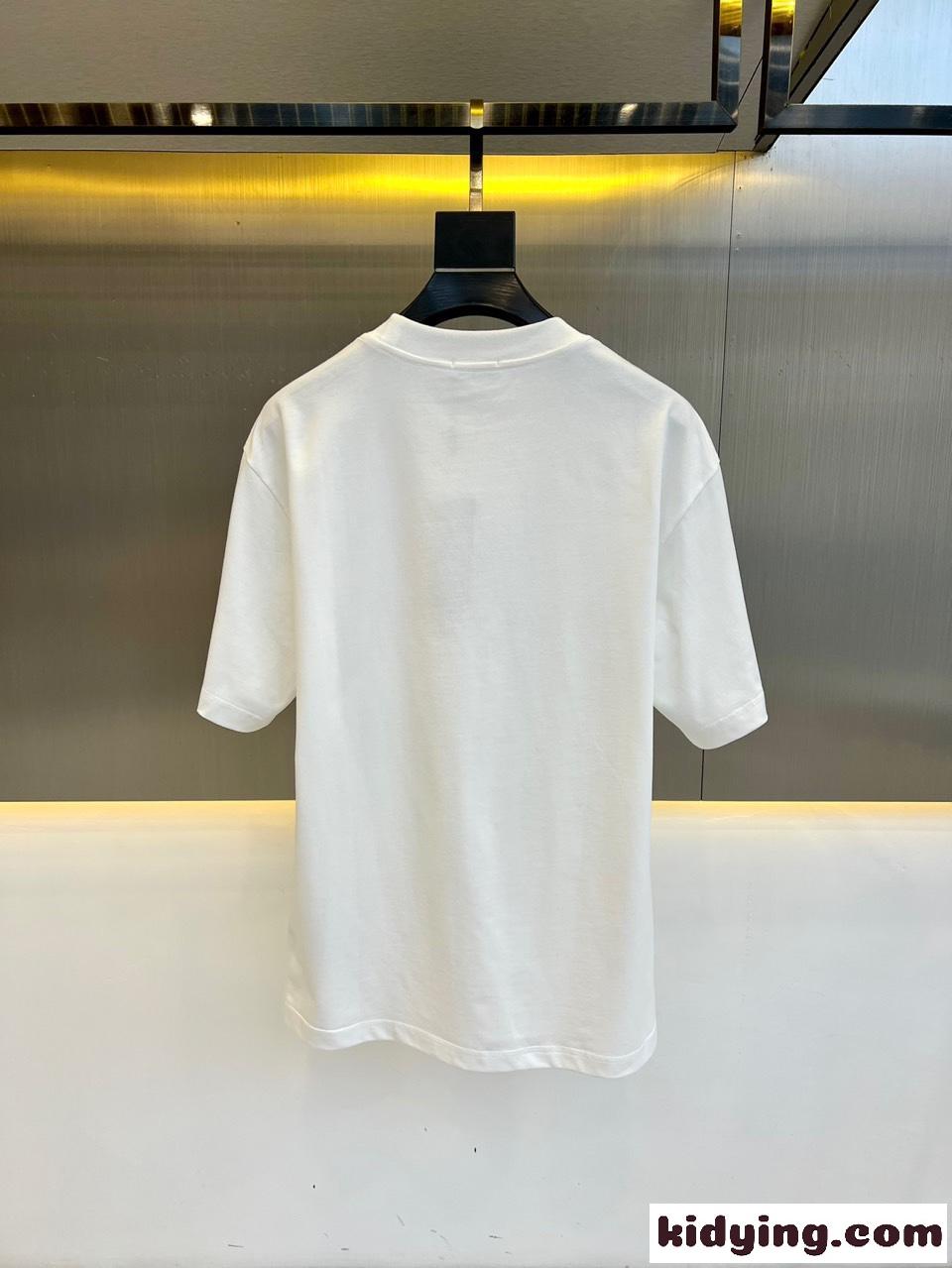 定番 カジュアル ロゴ入り 半袖Tシャツ クリスチャン・ディオール Tシャツ コピー ホワイト-3