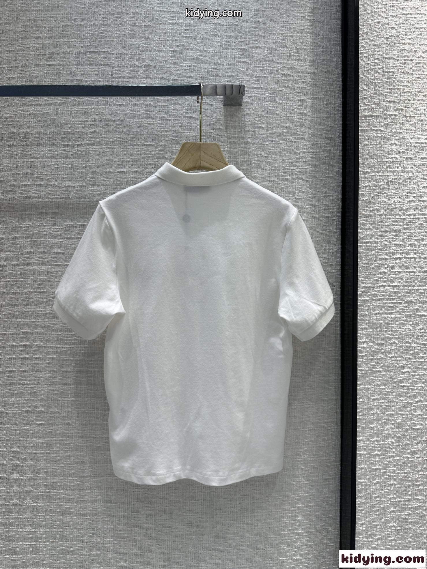 モンクレール 半袖Tシャツ コピー 定番 コットンピケ ポロシャツ ホワイト-3