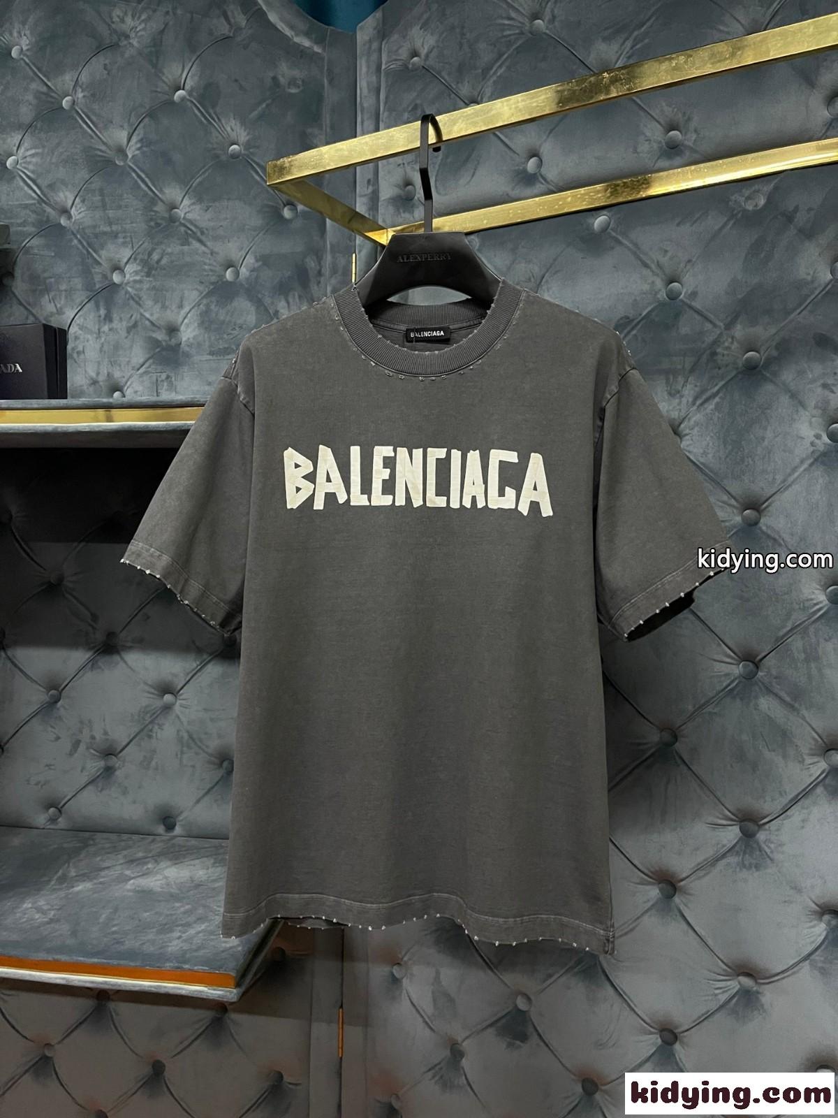 バレンシアガ Tシャツ コピー 半袖 人気 カジュアル Tape Type プリント トップス-2