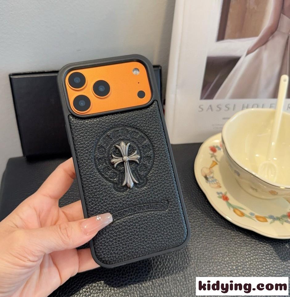 クロスモチーフ レザー iPhoneケース クロムハーツ 携帯ケース 偽物-0
