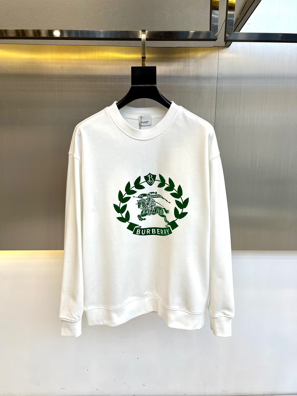 カジュアル プリント コットン スウェットシャツ バーバリー Tシャツ コピー ホワイト-1