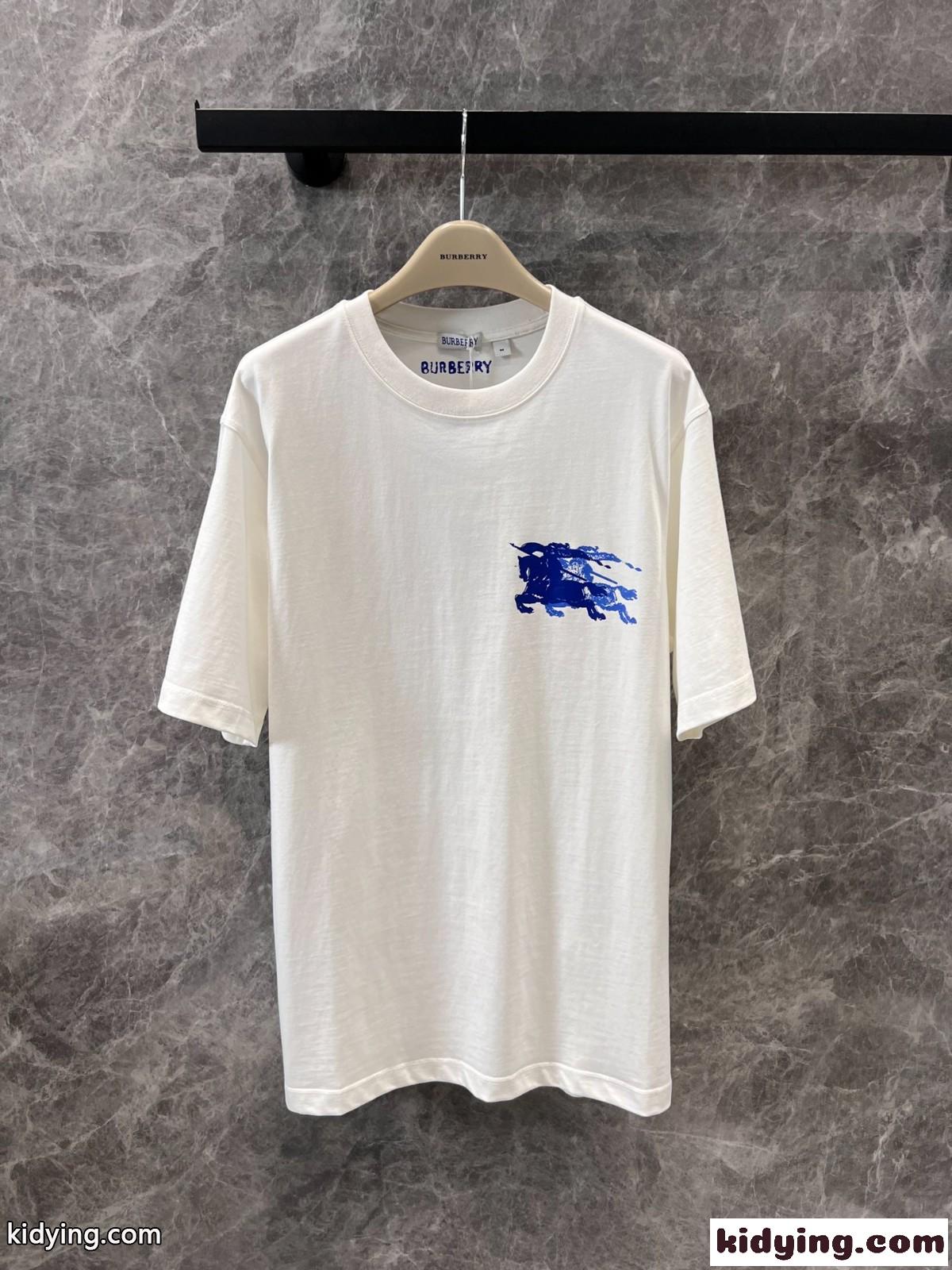 ユニセックス EKD コットンTシャツ バーバリー 半袖Tシャツ コピー ホワイト-0