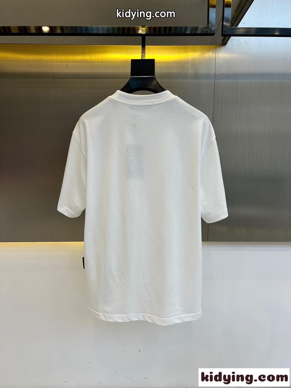 フィリッププレイン 半袖Tシャツ コピー カジュアル ゆったり クルーネック ホワイト-4