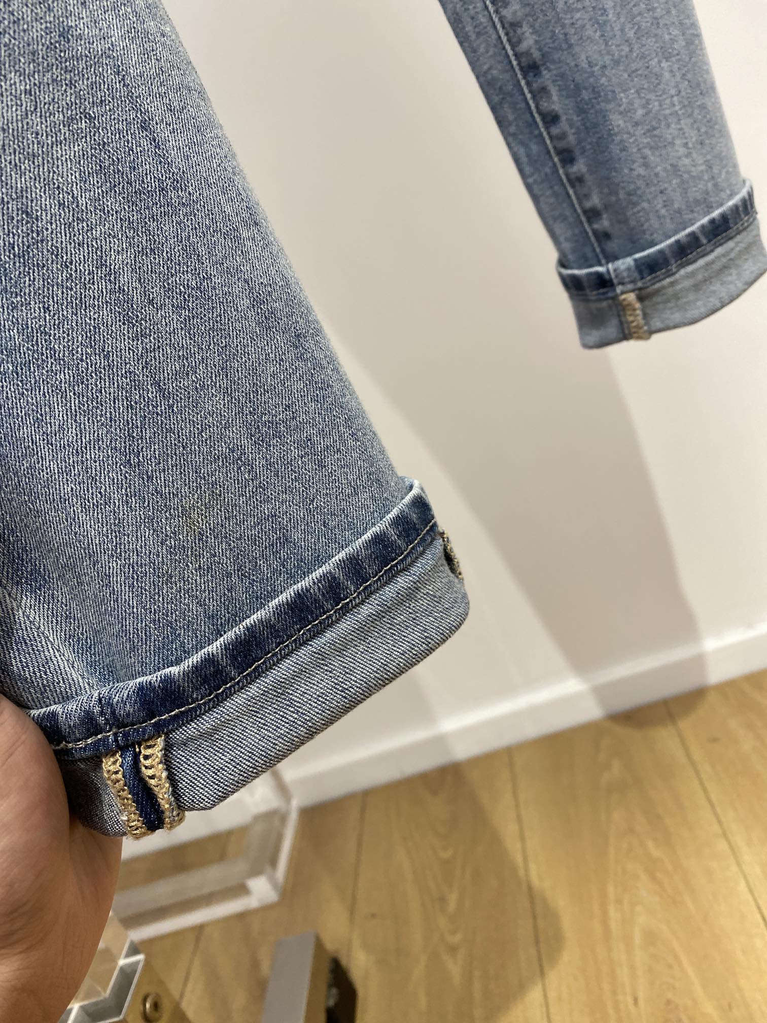 定番 カジュアル ストレッチ デニムパンツ クロムハーツ ジーンズ コピー メンズ-4