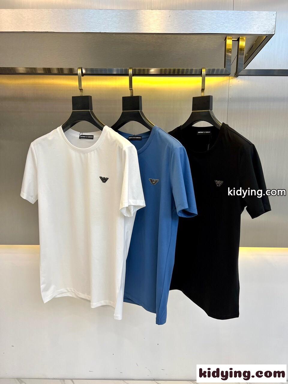 アルマーニ Tシャツ コピー メンズ 洗練された 合わせやすい 半袖 トップス-2