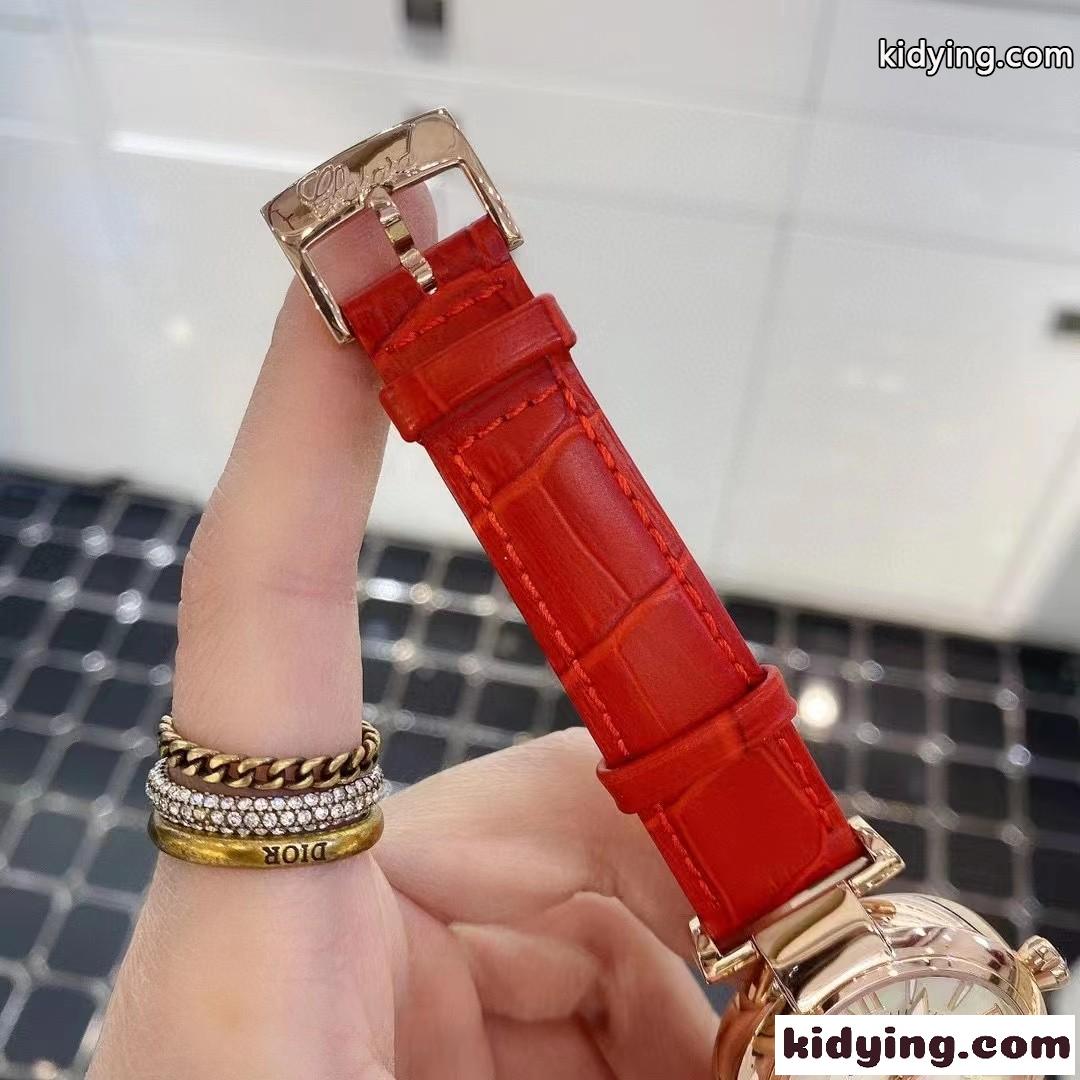 おしゃれ 革ベルト レディース 36mm 腕時計 ショパール 時計 コピー ウォッチ-3