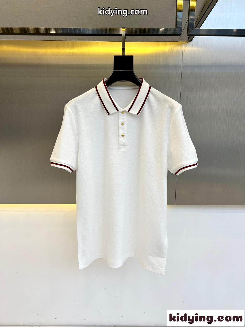 洗練された コットンピケ ポロシャツ グッチ Tシャツ コピー ホワイト-0