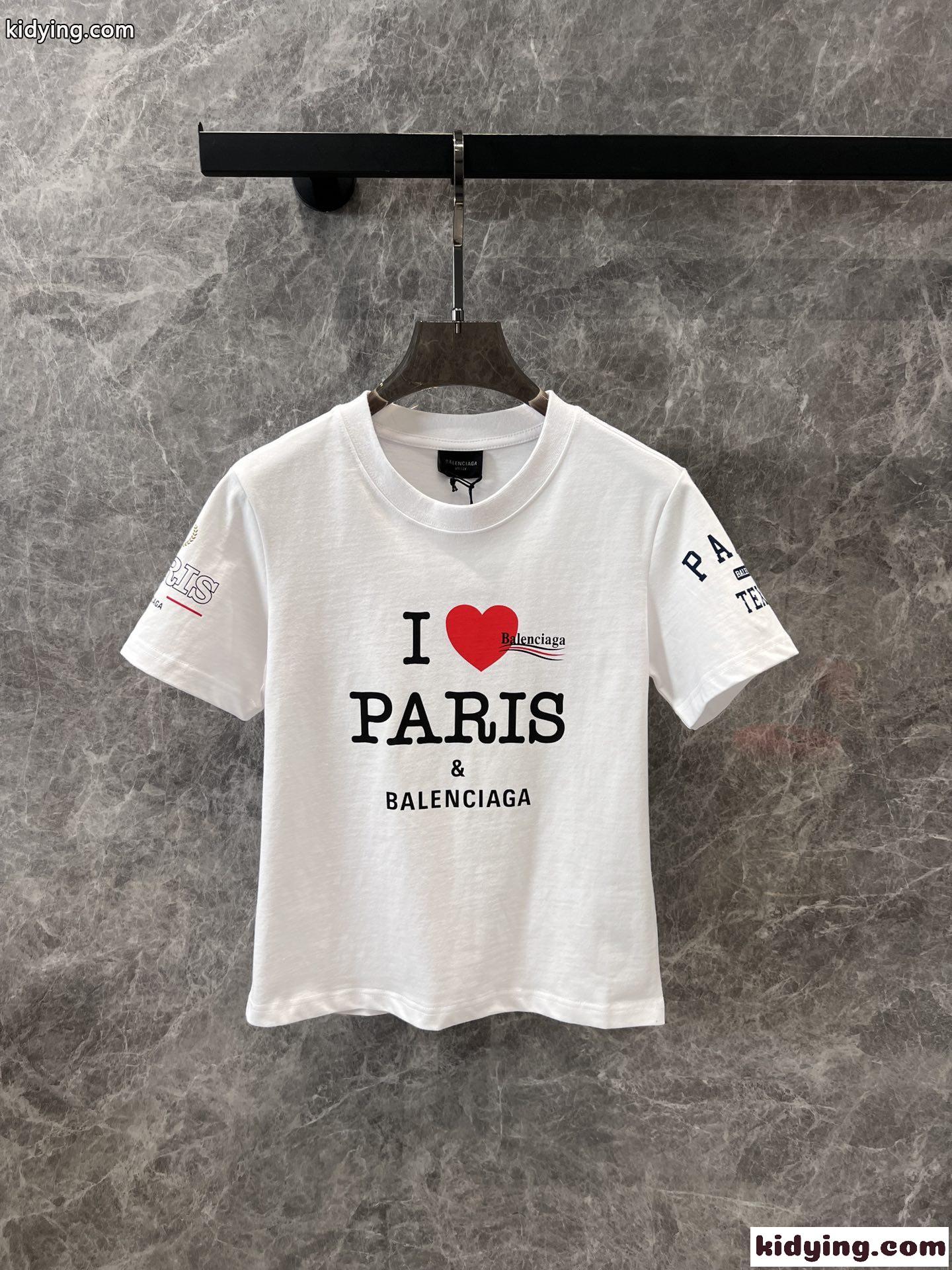 バレンシアガ Tシャツ コピー 人気 カジュアル コンパクト 半袖Tシャツ ホワイト-1