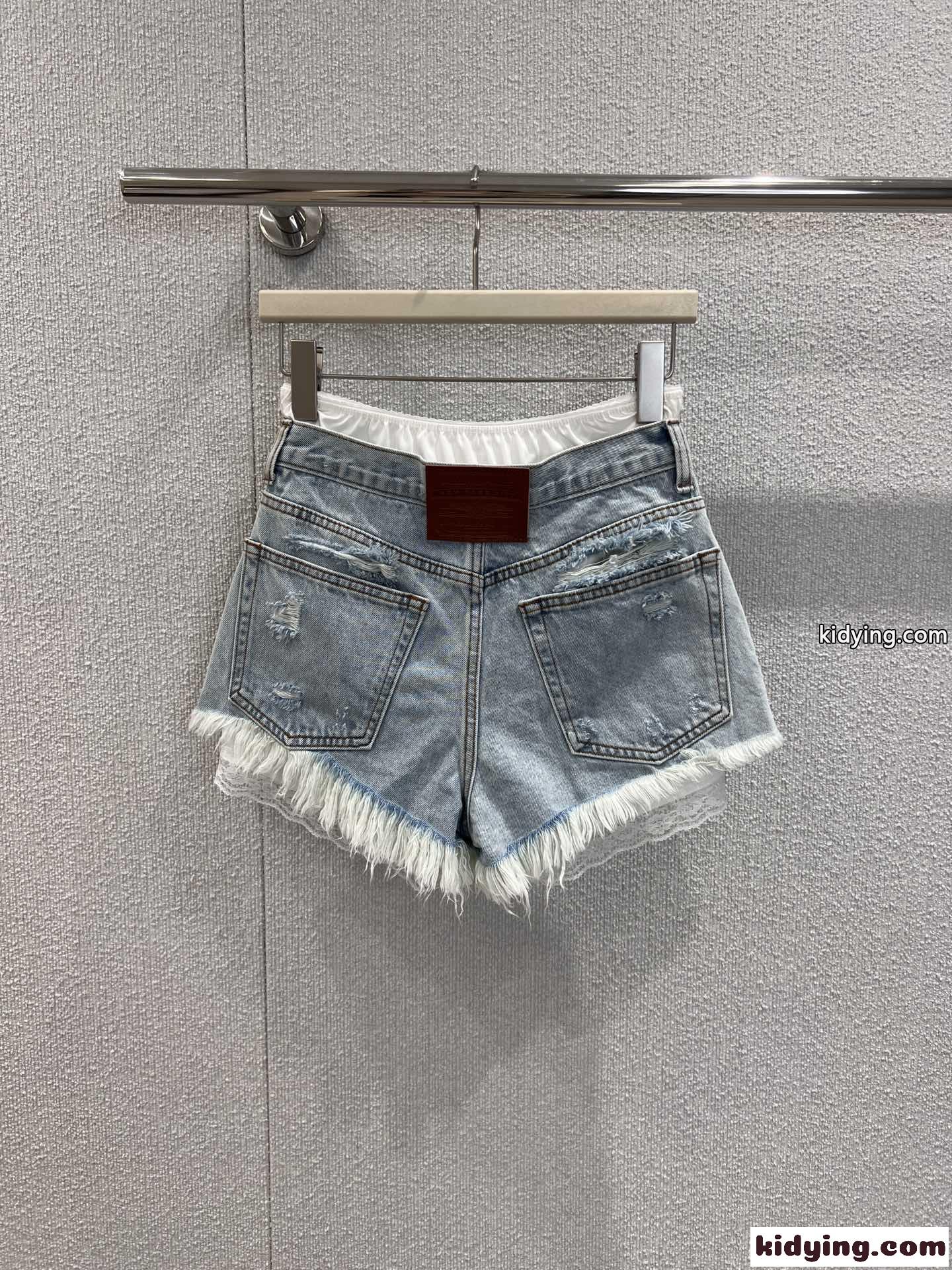 シルクボクサー付きプレイスタイル デニムショーツ アレキサンダーワング パンツ コピー ブルー-1