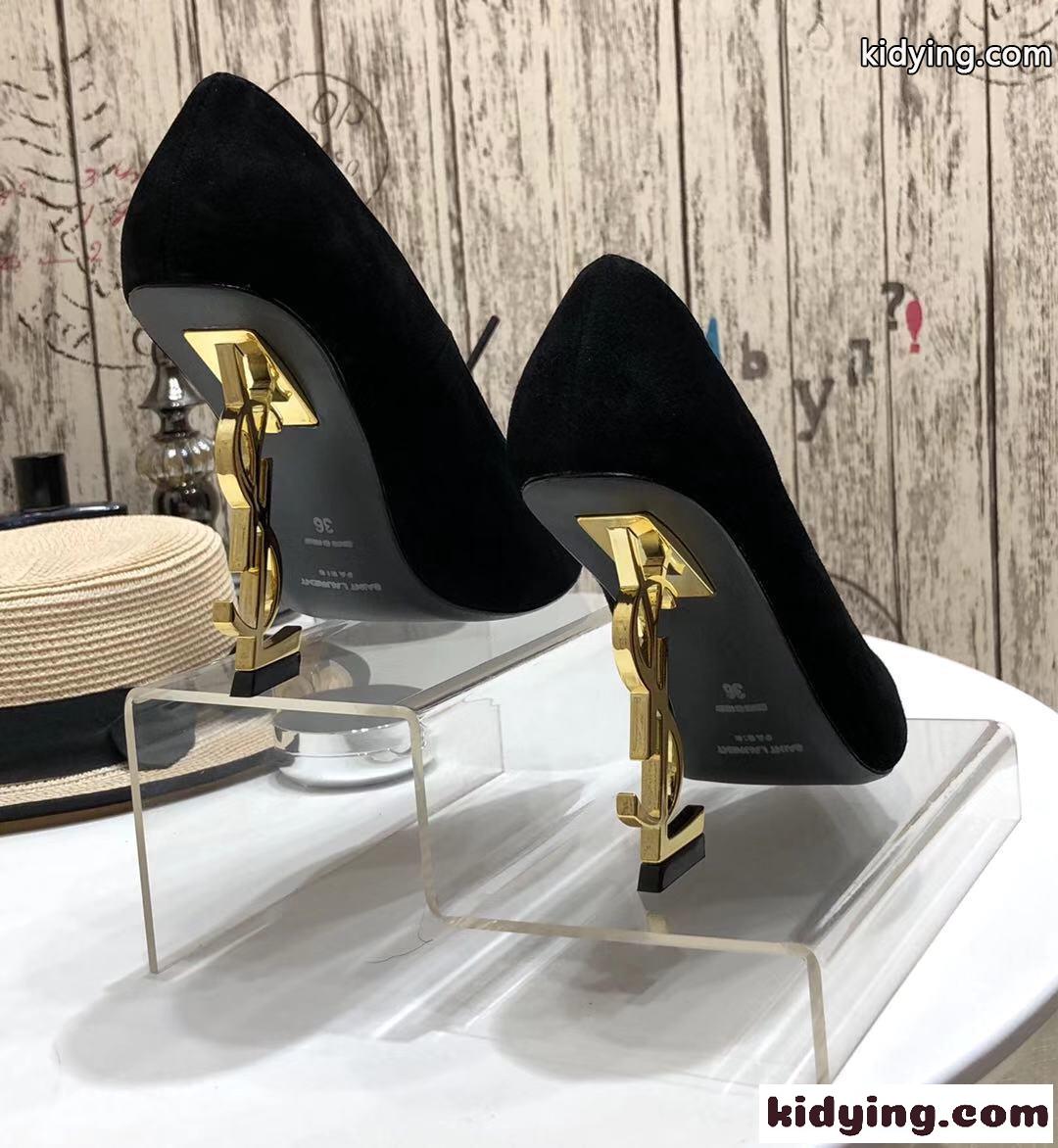 モノグラムヒール イヴ・サンローラン シューズ コピー レディース オピウム パンプス-4