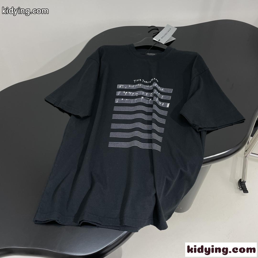 Balenciaga Music| Angelo Badalamenti Series Tシャツ バレンシアガ Tシャツ コピー ブラック-3