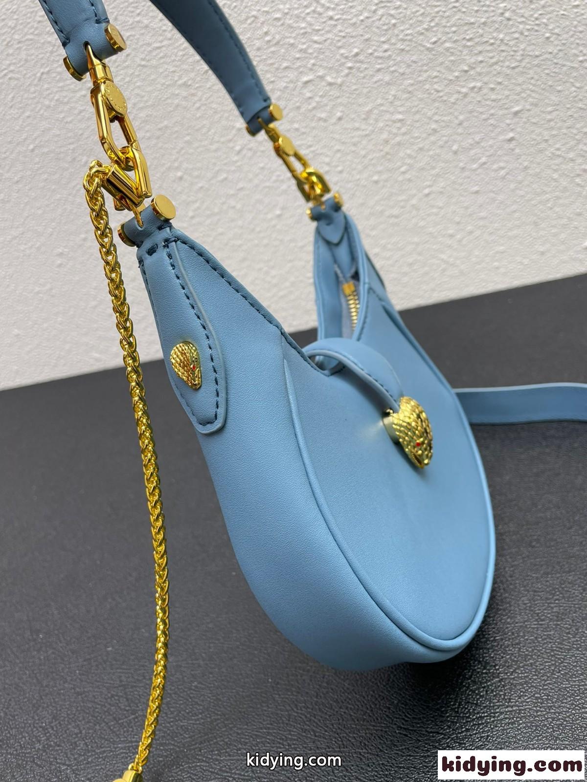 レディース ショルダーバッグ セルペンティ エリプス ブルガリ バッグ コピー カバン ブルー-2
