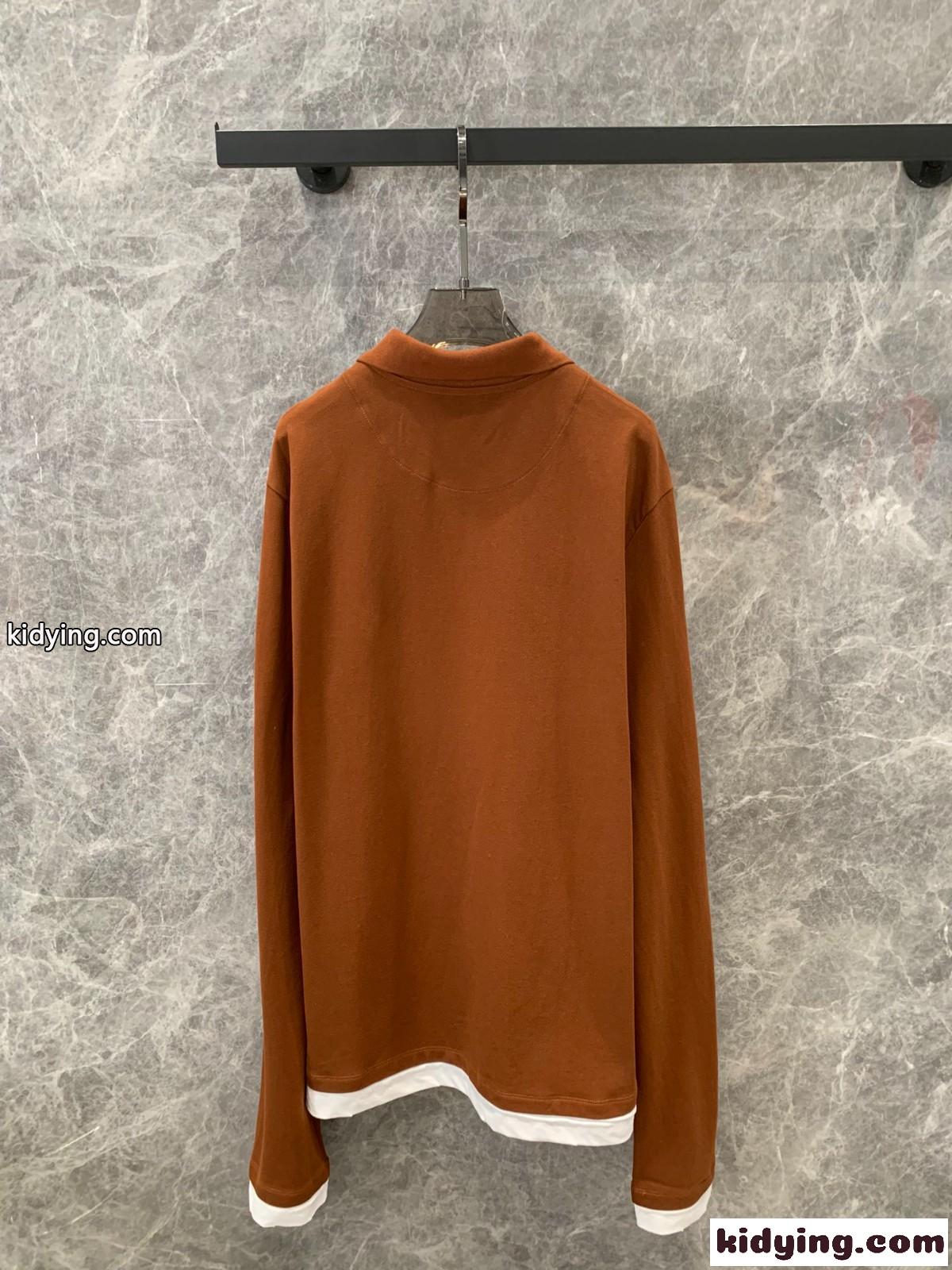 カジュアル ゆったり 長袖 ポロシャツ プラダ Tシャツ コピー 合わせやすい-0