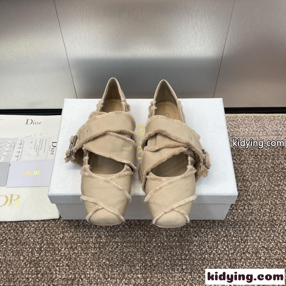 Dior Songe バレリーナ クリスチャン・ディオール サンダル コピー ベージュ-2