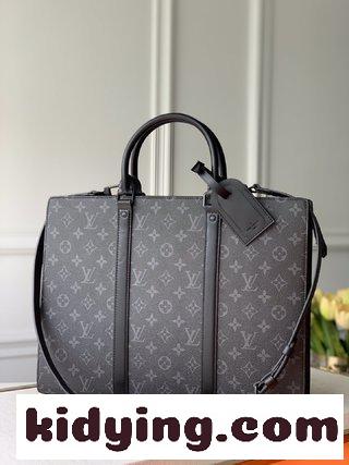 黒のブリーフケース TOTEバッグの新しいLV Aerogram Toteバッグは柔らかくて繊細な粒の小さな牛革を取材し ルイヴィトン バッグ 一覧コピー-4