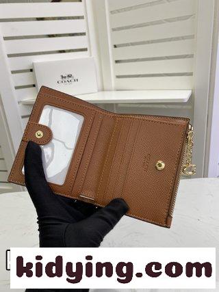 人気 レディース 定番 ウォレット コーチ 財布 コピー 小銭入れ シンプル おしゃれ 上品 カジュアル ブラウン-2