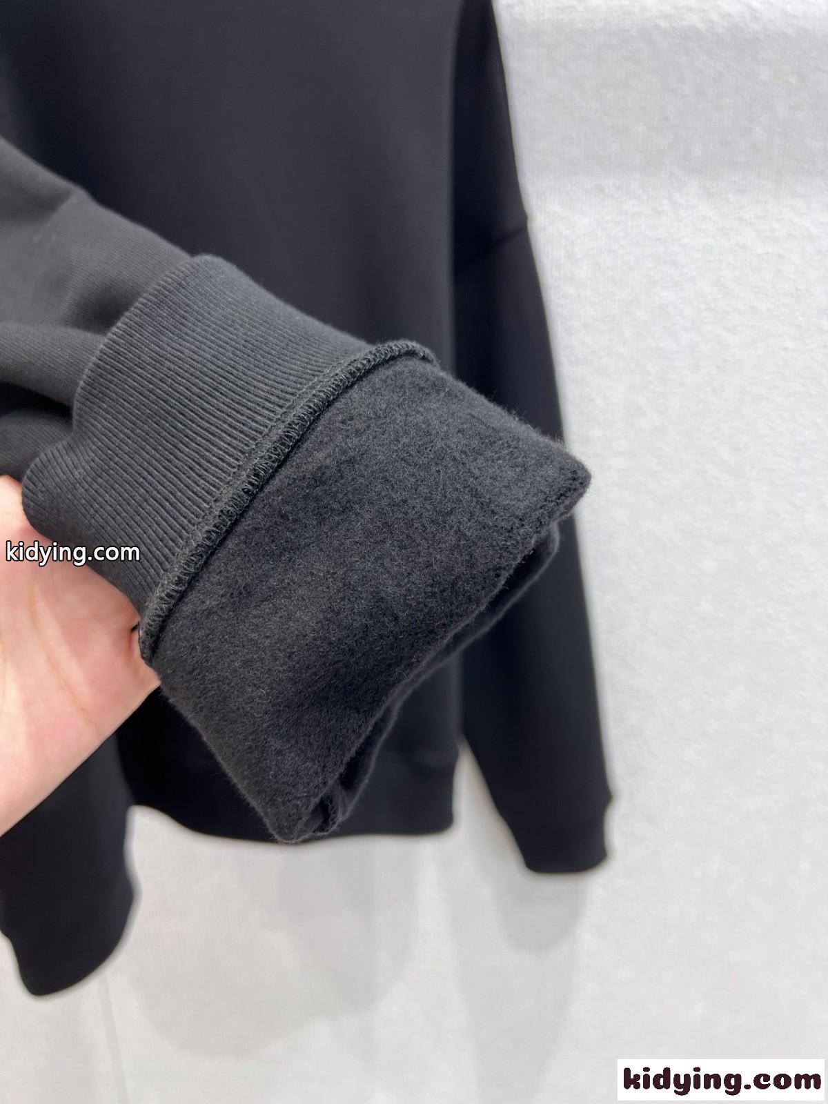 シンプル コットン スウェットシャツ グッチ 偽物 クルーネック ブラック-3