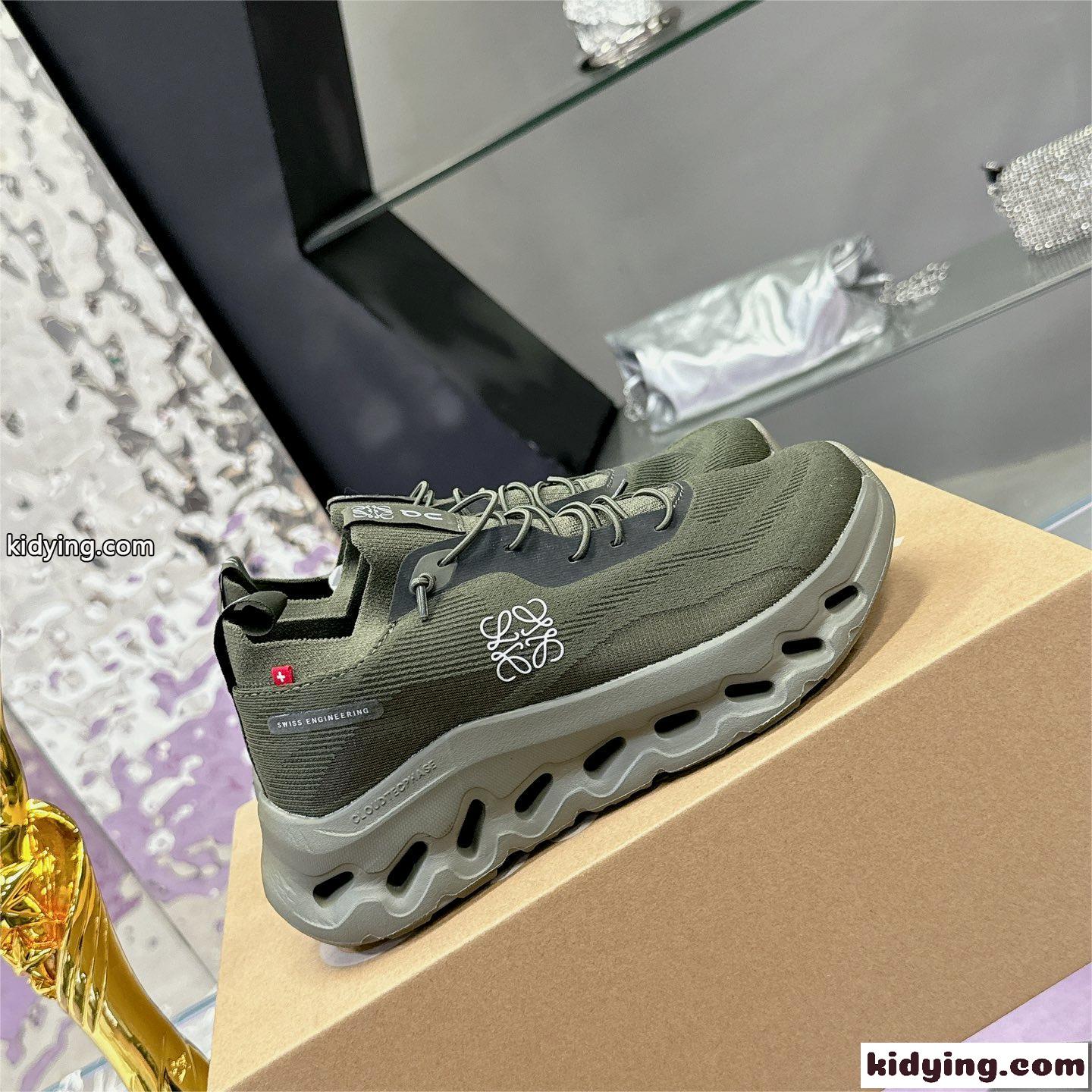 Loewe x On クラウドティルト コラボ スニーカー ロエベ スニーカー コピー オリーブ-0