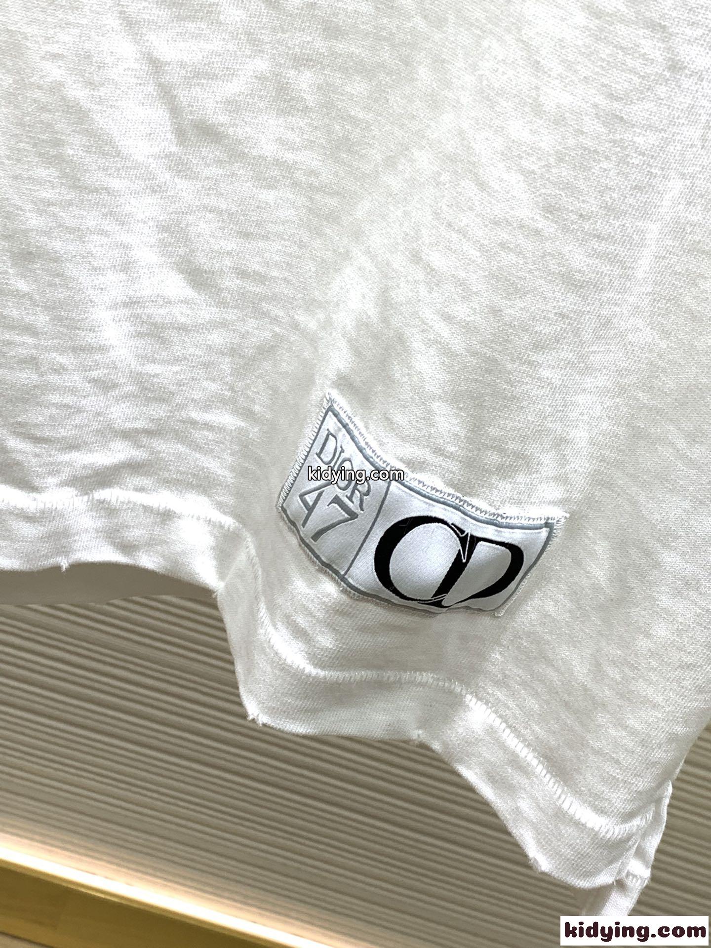 人気 カジュアル ロゴ 半袖Tシャツ クリスチャン・ディオール Tシャツ コピー ホワイト-3