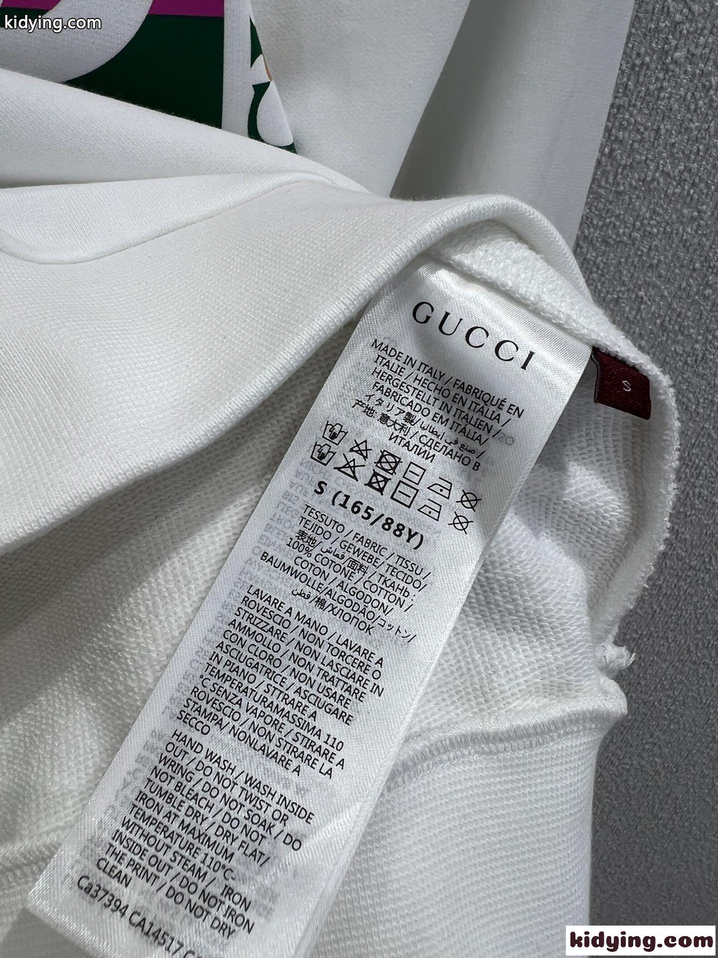 カジュアル ロゴ コットン グッチ Tシャツ 偽物 クルーネック スウェットシャツ ホワイト-5