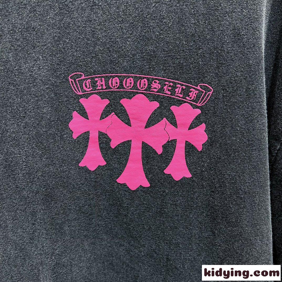 ストリート おしゃれ マルチカラークロス クロムハーツ Tシャツ コピー 半袖 クルーネック-1