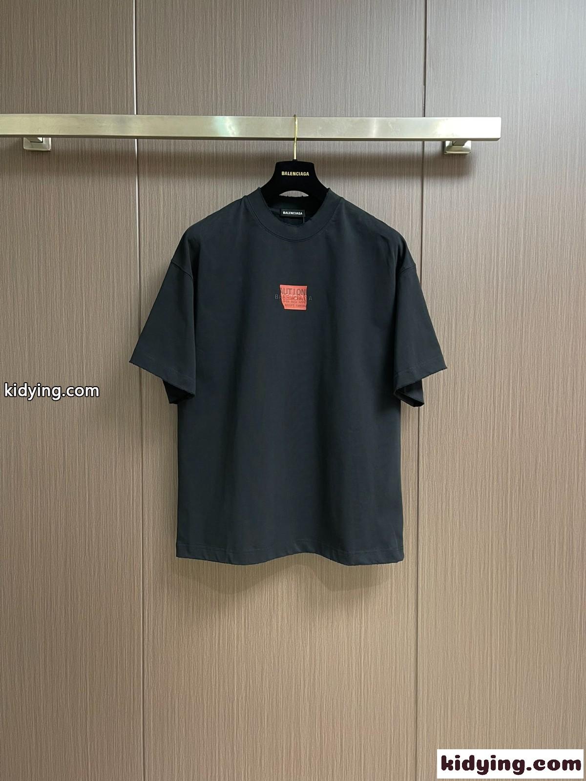 カジュアル クルーネック 半袖Tシャツ バレンシアガ Tシャツ コピー ユニセックス ブラック-0