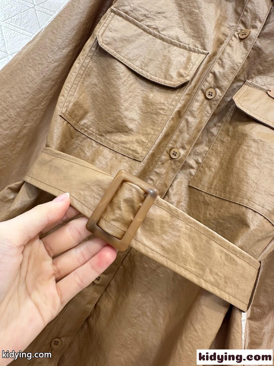 シンプル 上品 シャツジャケット セリーヌ ジャケット コピー ベルト付き-3