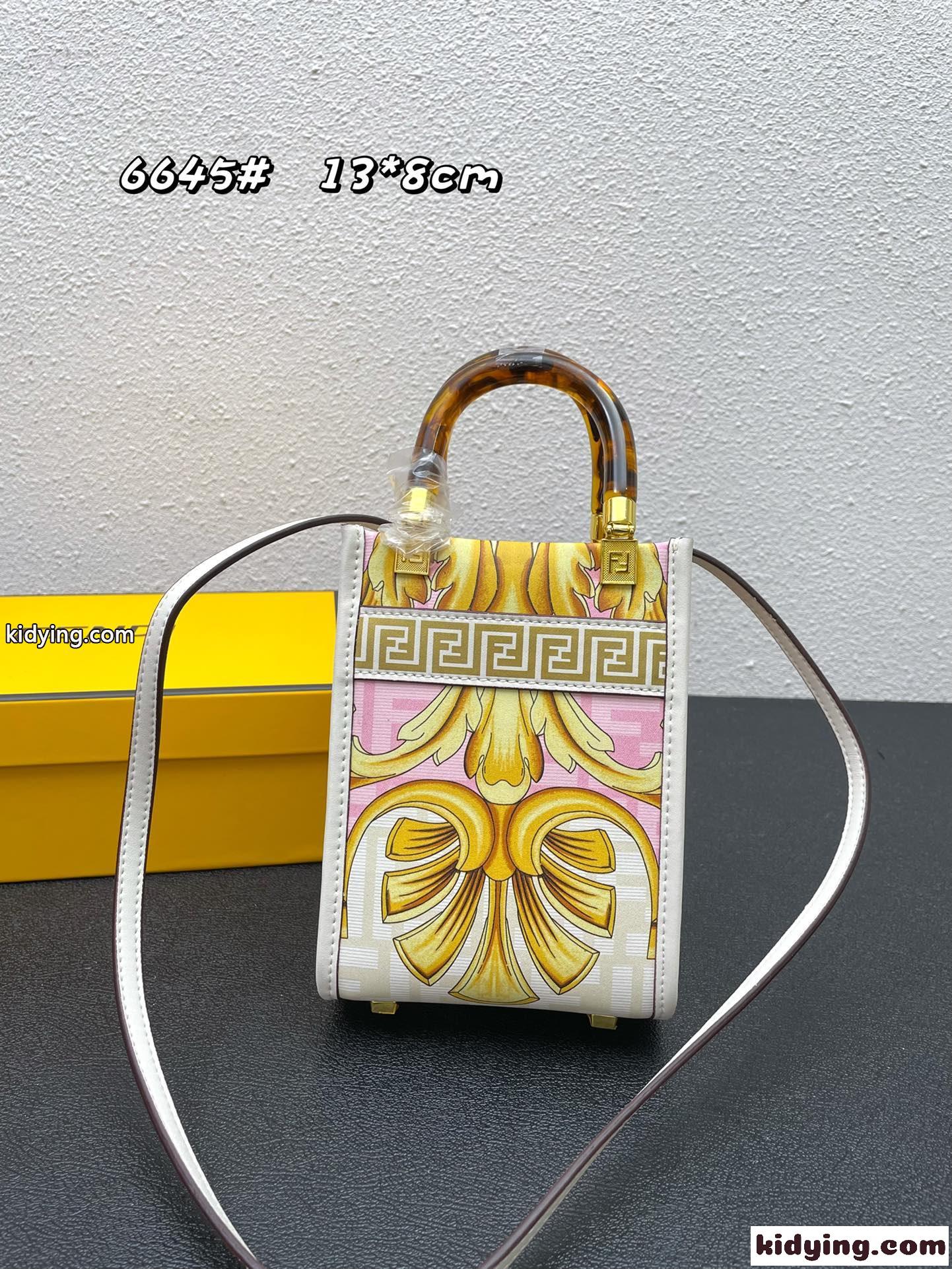 FENDI × VERSACE ミニ トートバッグ おしゃれ ショルダーバッグ フェンディ バッグ 人気 コピー-2