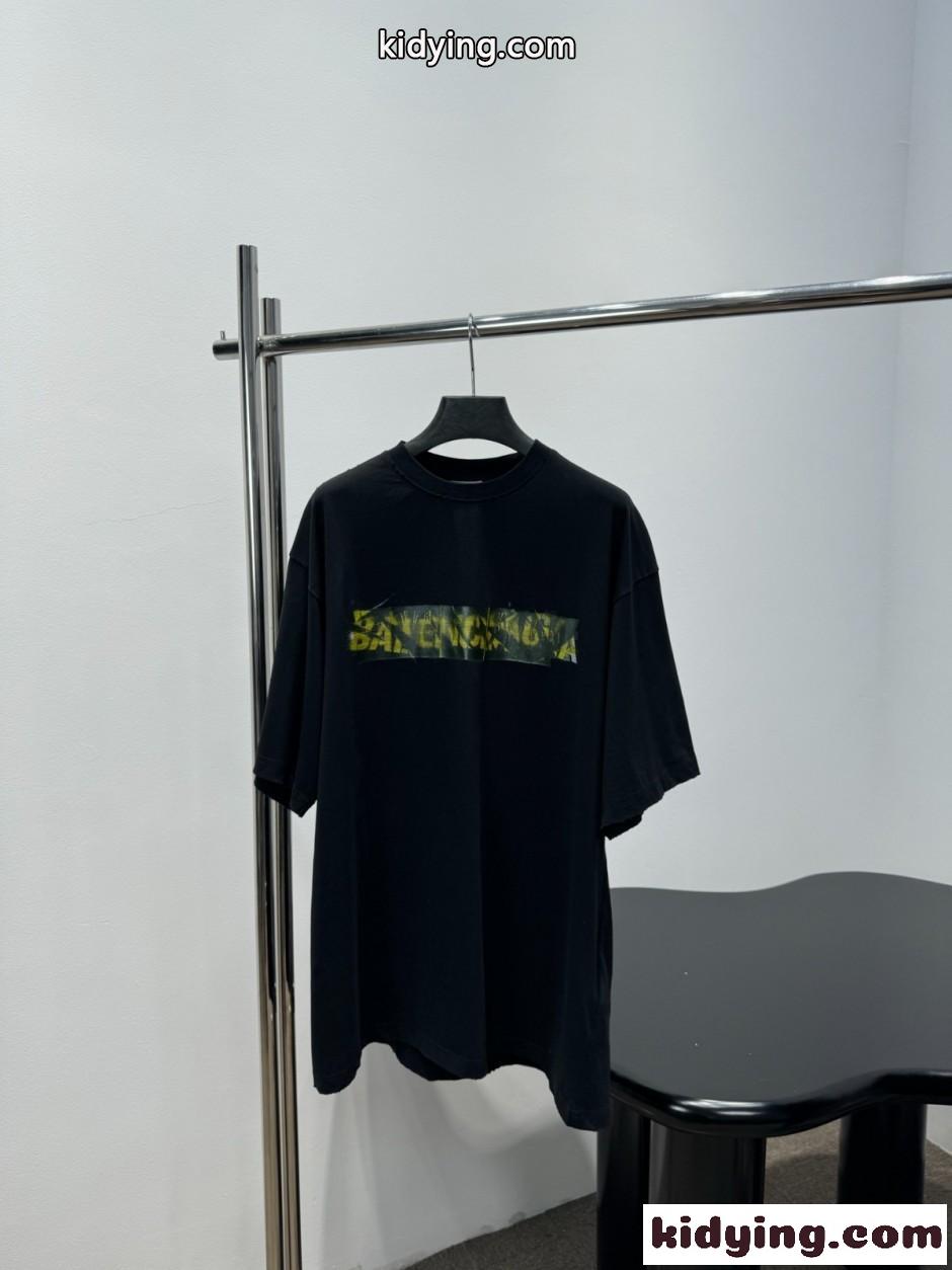 人気 洗練された ロゴ入り 半袖Tシャツ バレンシアガ Tシャツ 偽物 ユニセックス-0