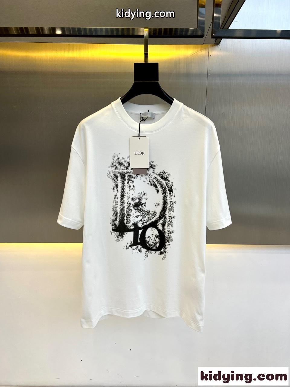 クリスチャン・ディオール Tシャツ コピー カジュアル プリント ホワイト-0