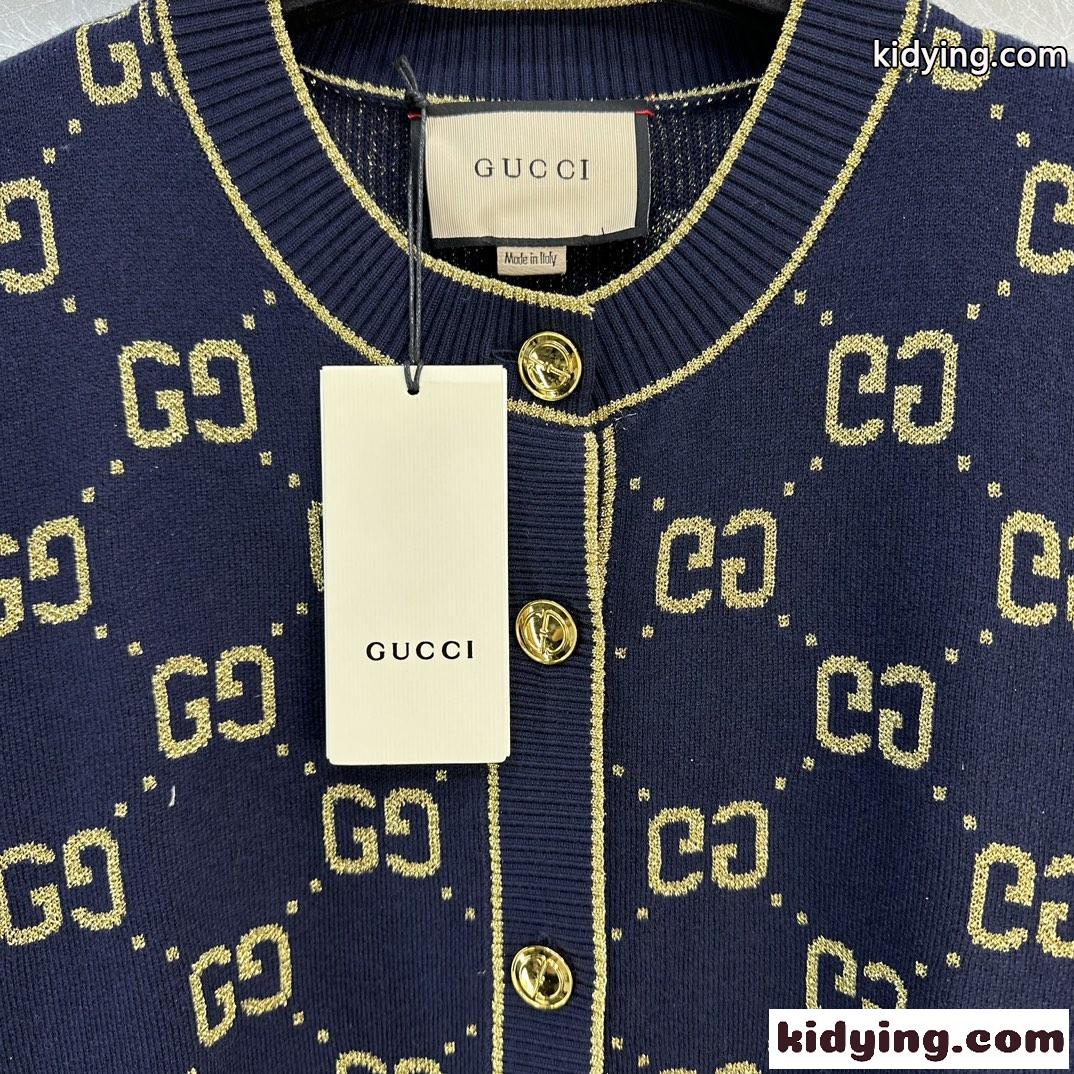 定番 人気 GGジャガード グッチ ニット コピー ウール＆カシミヤ カーディガン-1
