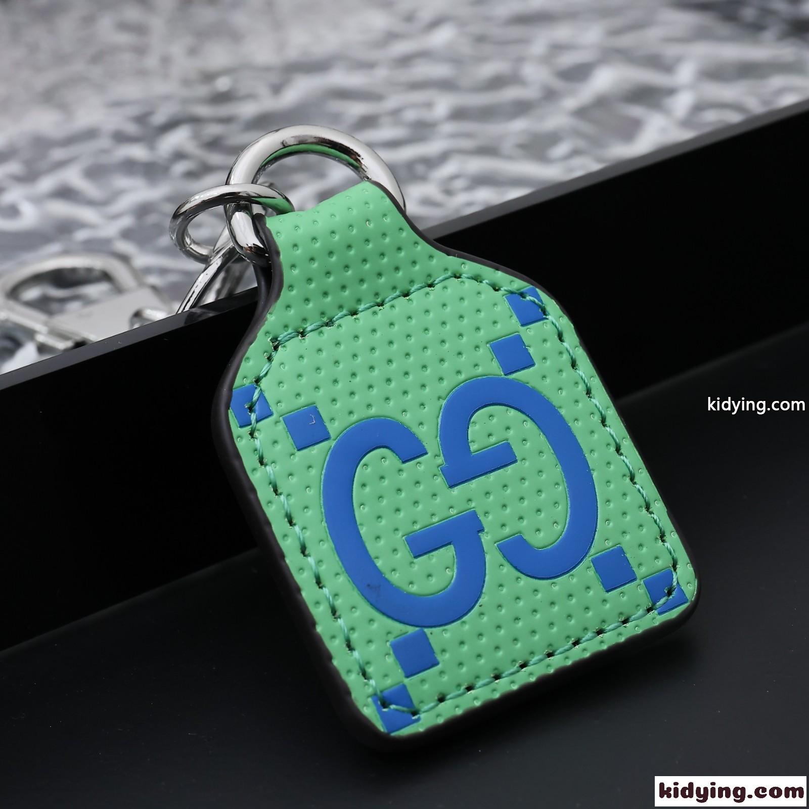GGエンボス キーチェーン グッチ キーホルダー コピー グリーン-4
