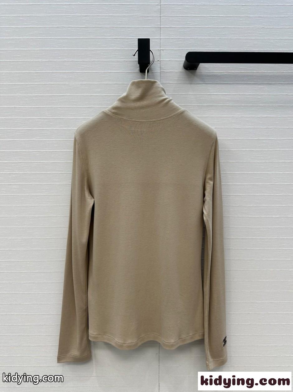 シンプル ハイネック トップス セリーヌ Tシャツ コピー トリオンフ-4
