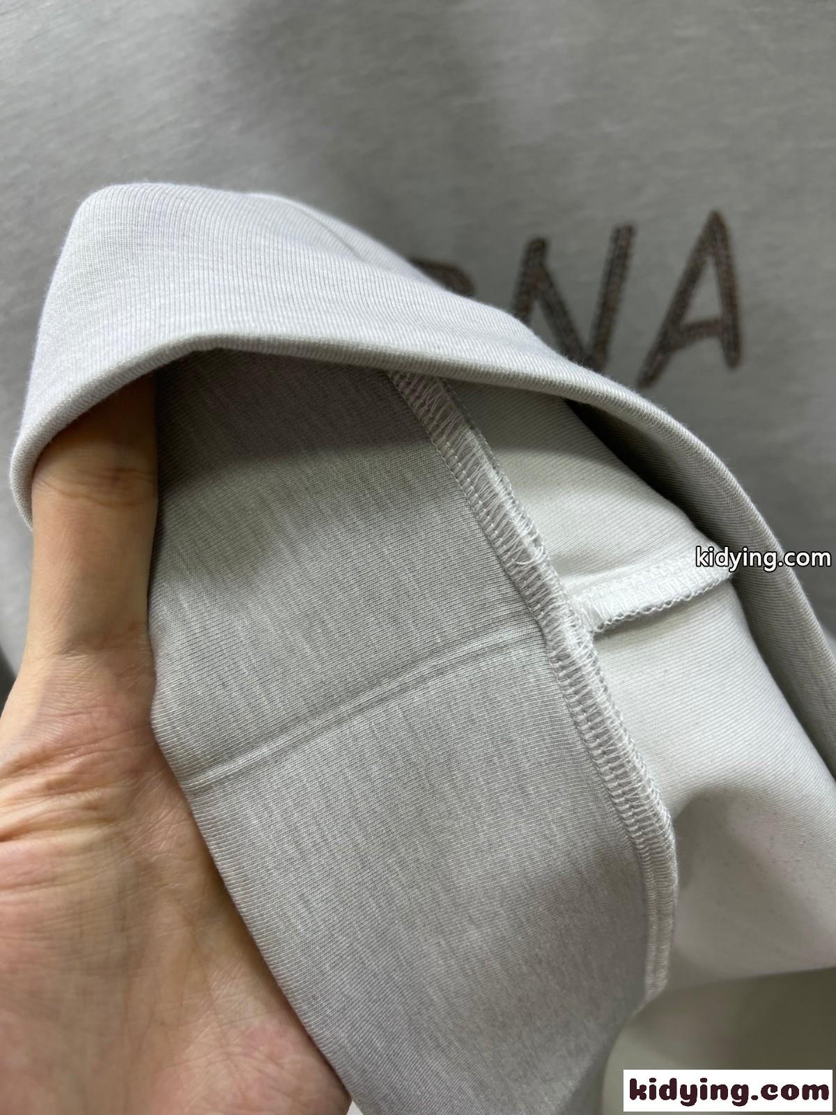エルメネジルド・ゼニア Tシャツ コピー ベーシック ロゴ クルーネック スウェットシャツ グレー-3