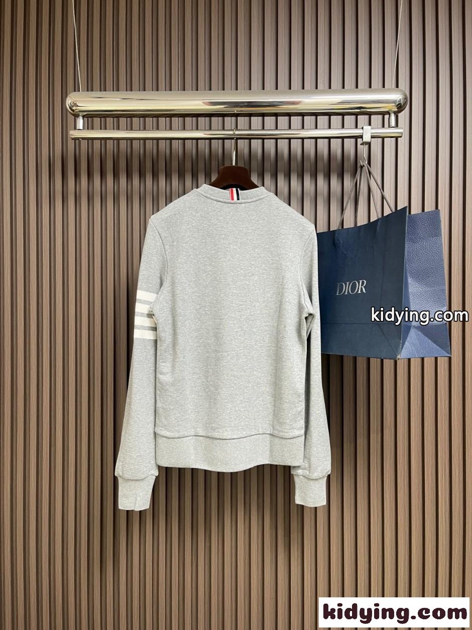 スタイリッシュ カジュアル スウェットシャツ トムブラウン Tシャツ 偽物 グレー-1