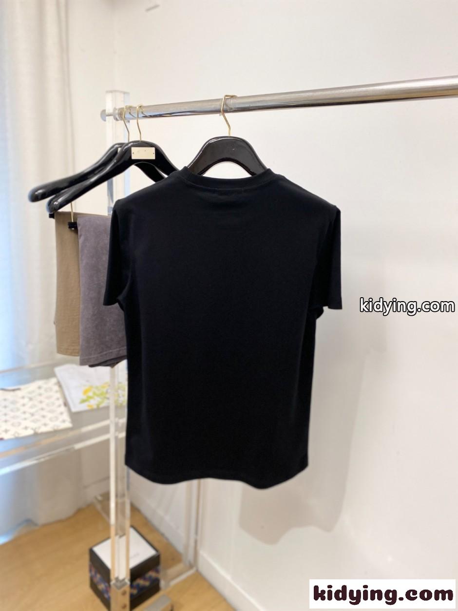 カジュアル 洗練された ロゴTシャツ ジバンシィ Tシャツ 偽物 ブラック-3